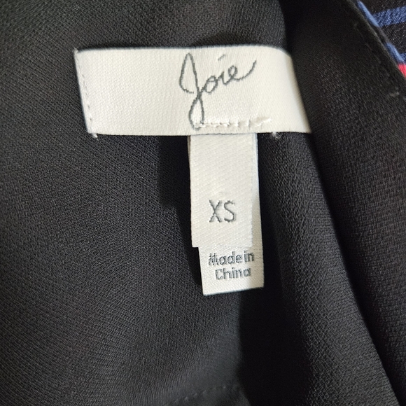 Joie Silk Dress Womens Size XS Dawna Sleeveless Navy Multi Stripe Tank Shift - Picture 11 of 16